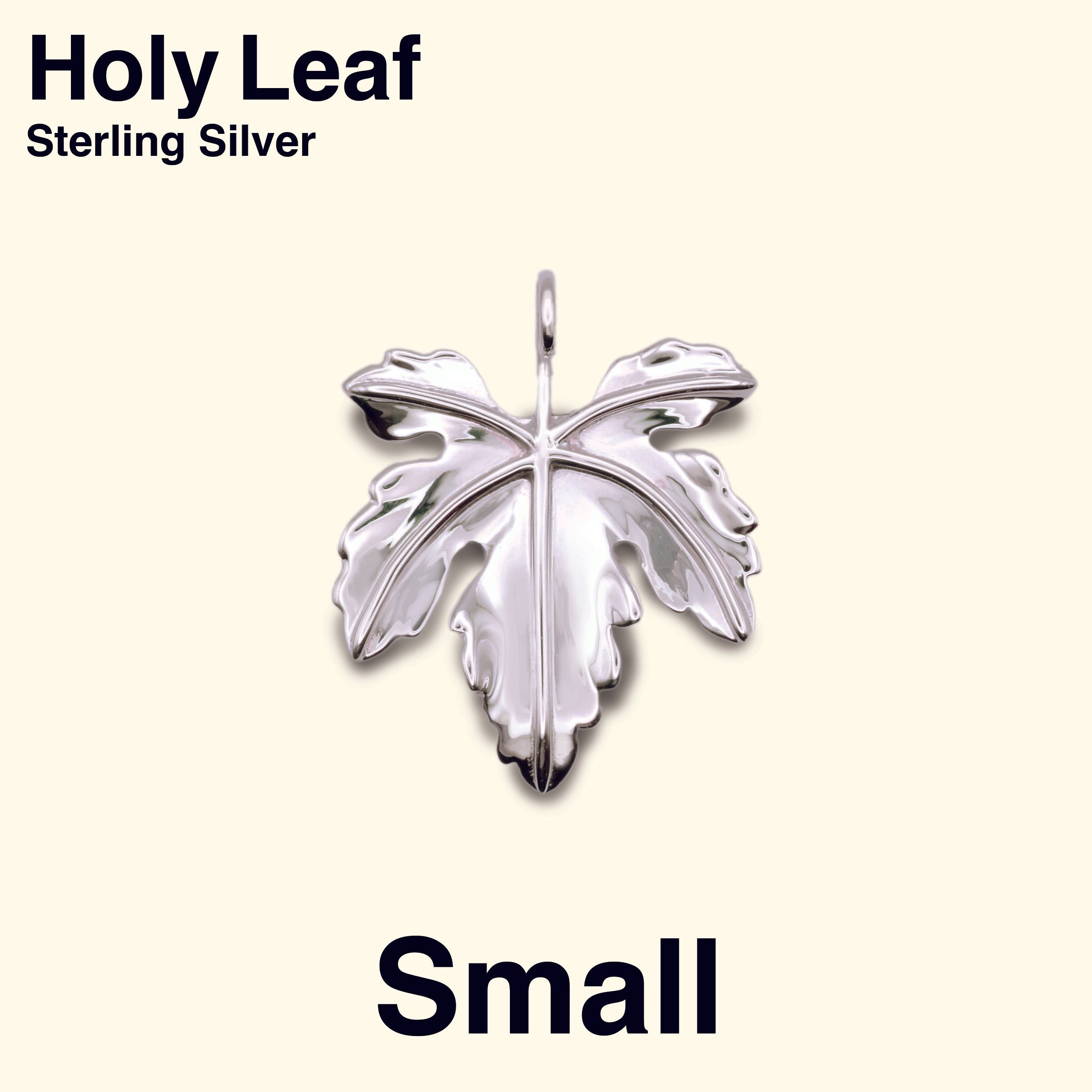 Holy Leaf Charm [Sterling Silver / Small]
