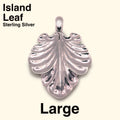 Island Leaf Charm [Sterling Silver / Large]