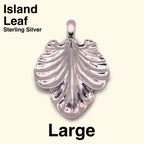 Island Leaf Charm [Sterling Silver / Large]