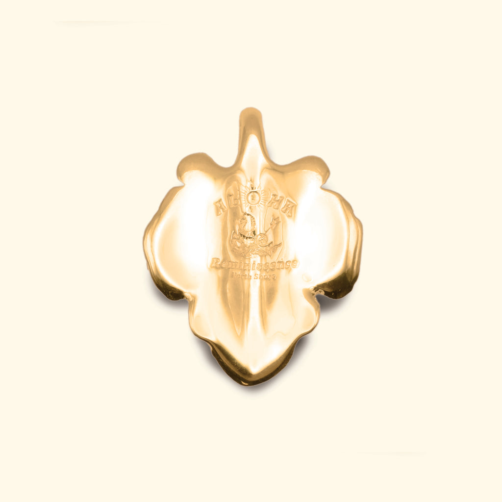 Island Leaf Charm [18K Yellow Gold /Small]