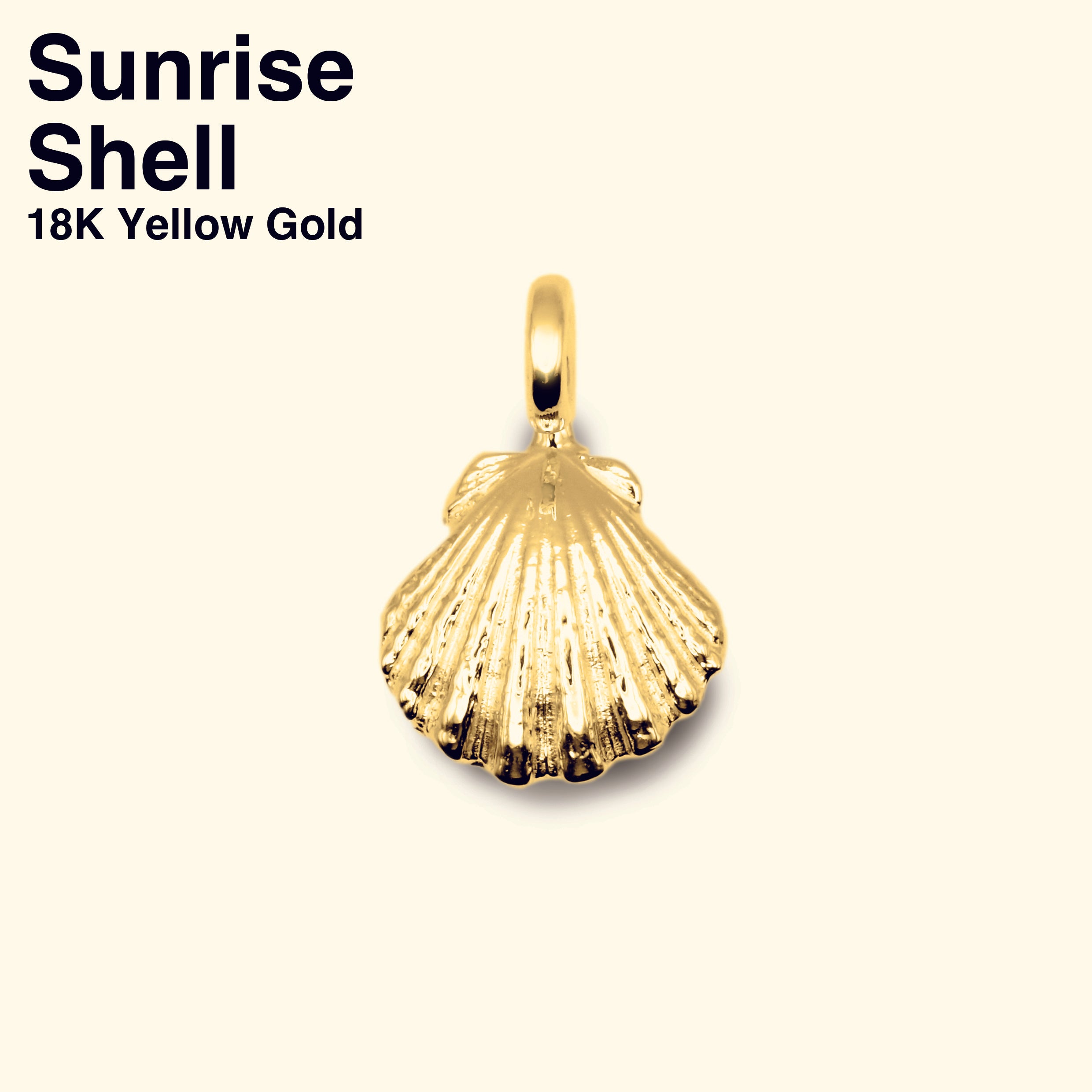 Sunrise Shell Charm [18K Yellow Gold]