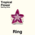 Tropical Flower Ring [Sterling Silver / Purple]