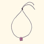 Tropical Flower Pendant [Center / Sterling Silver / Purple]