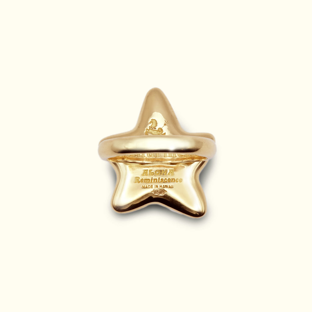 Tropical Flower Ring [18K Yellow Gold / Purple]