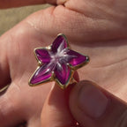 Tropical Flower Ring [18K Yellow Gold / Purple]