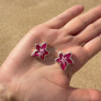 Tropical Flower Pendant [Sides / Sterling Silver / Purple]