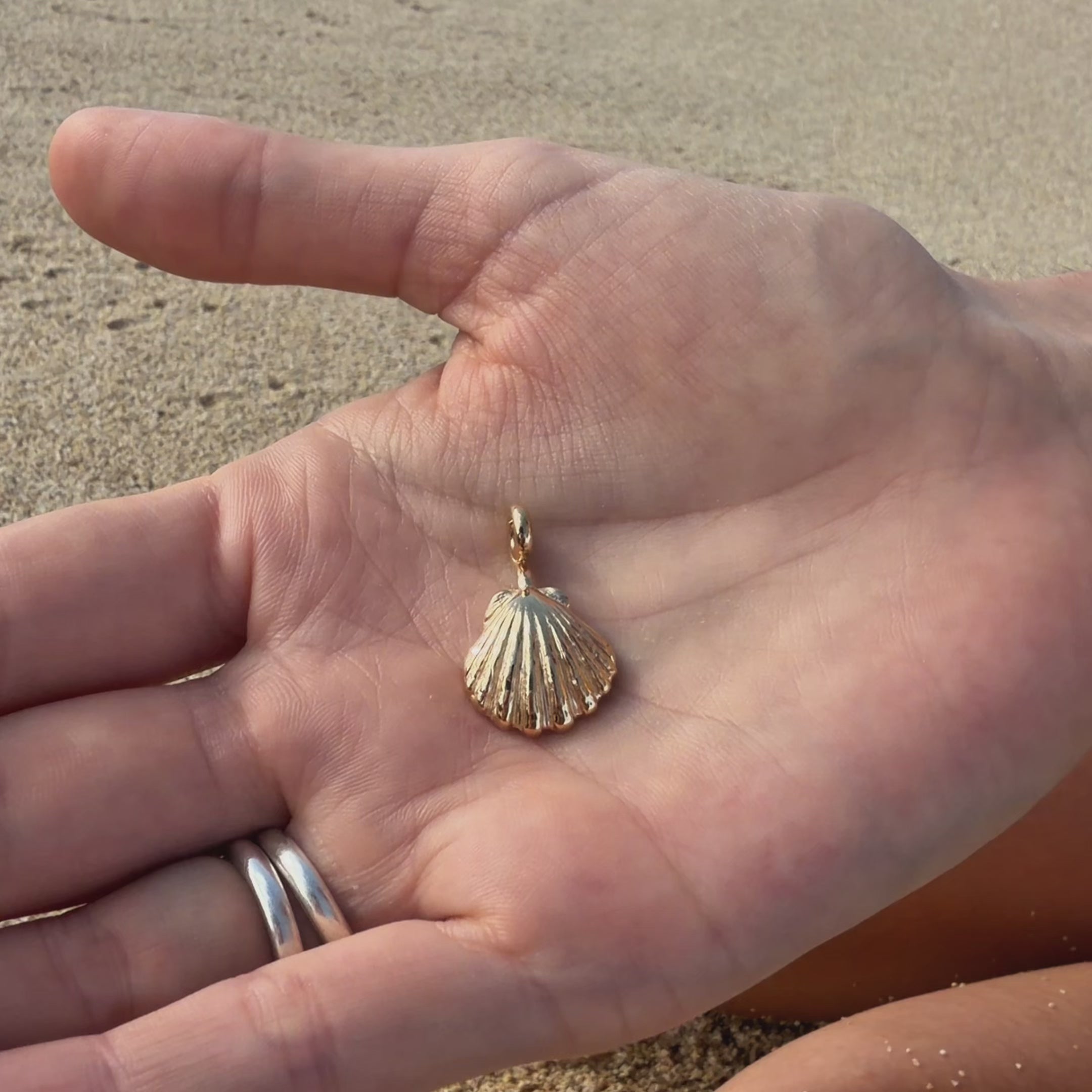Sunrise Shell Charm [18K Yellow Gold]